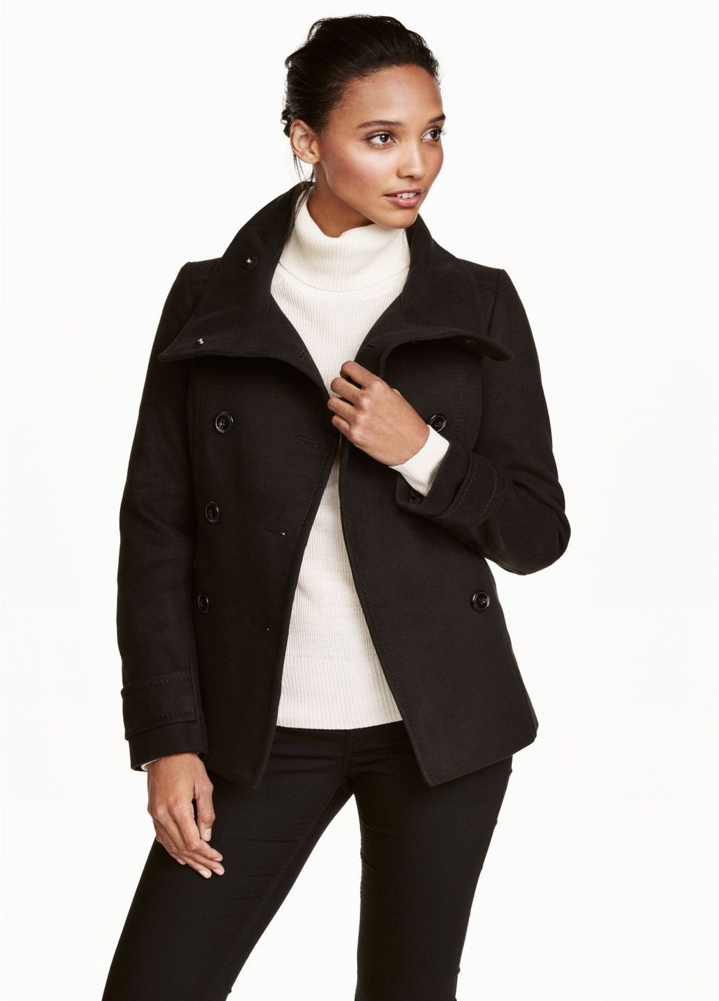 Чорна демісезонна пальто H&M