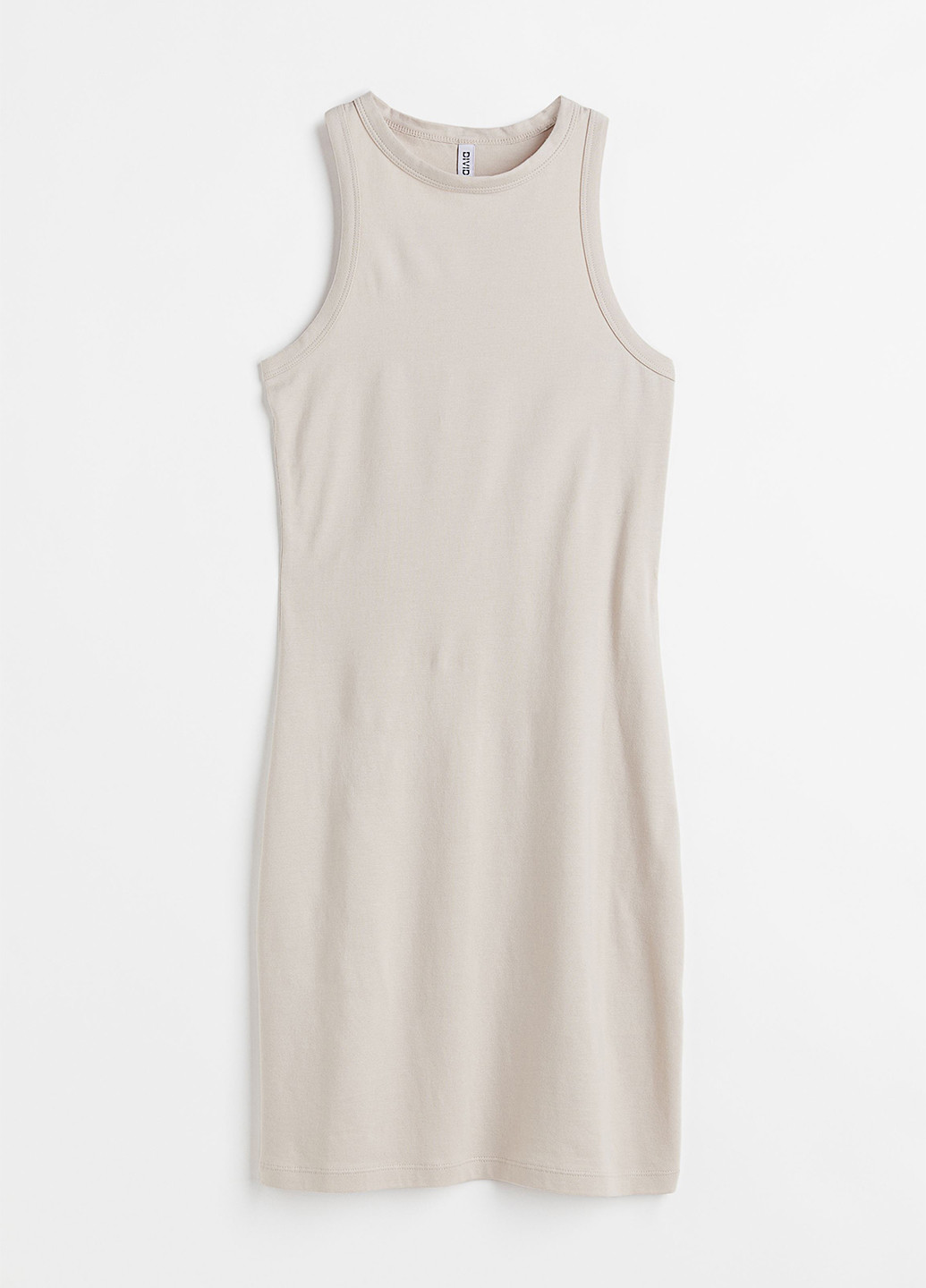 Светло-серое кэжуал платье платье-майка H&M однотонное