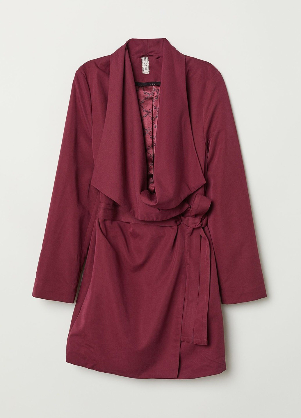 Бордове Кежуал напівпальто H&M однотонне