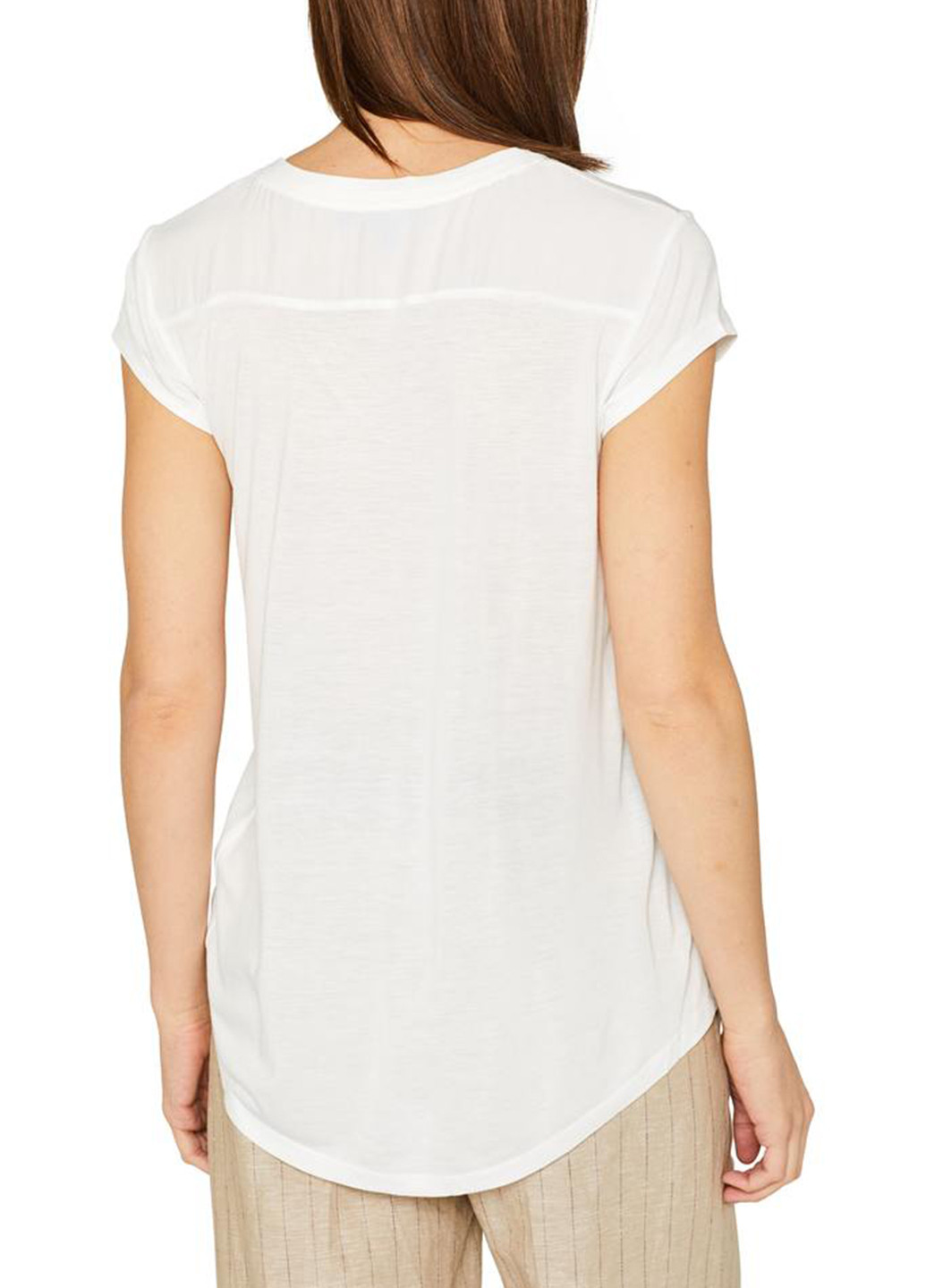 Белая летняя футболка Esprit