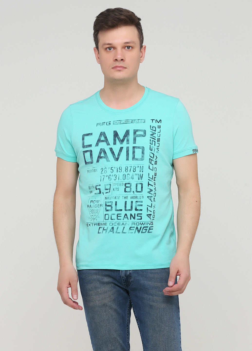 Светло-бирюзовая футболка Camp David