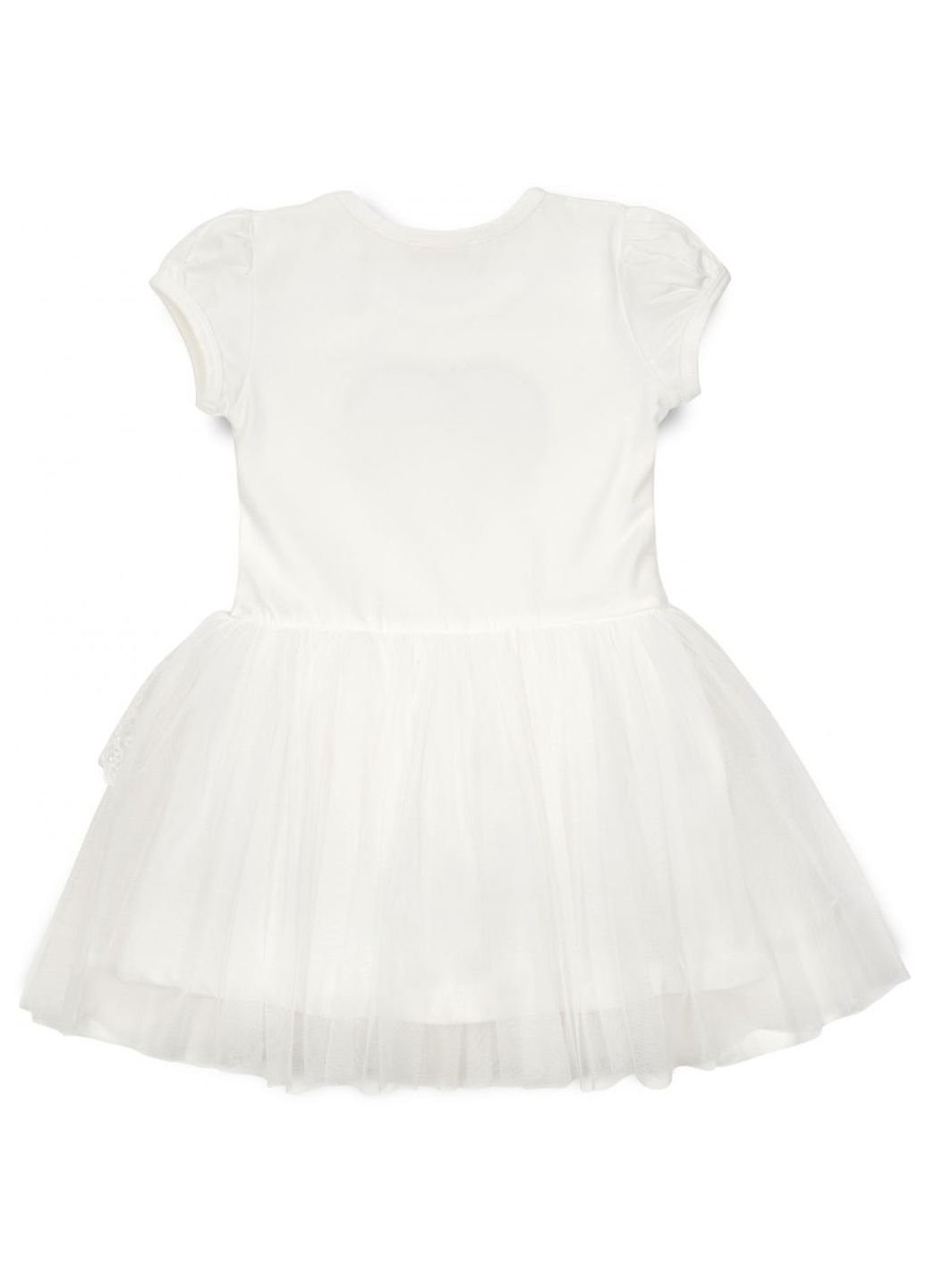 Комбинированное платье с сердцем (14104-116g-cream) Breeze (251326426)