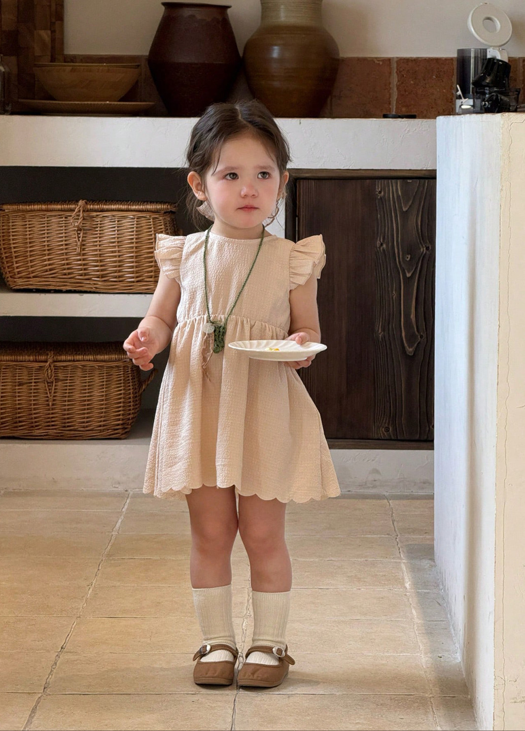 Кремова сукня SHEIN (367435916)