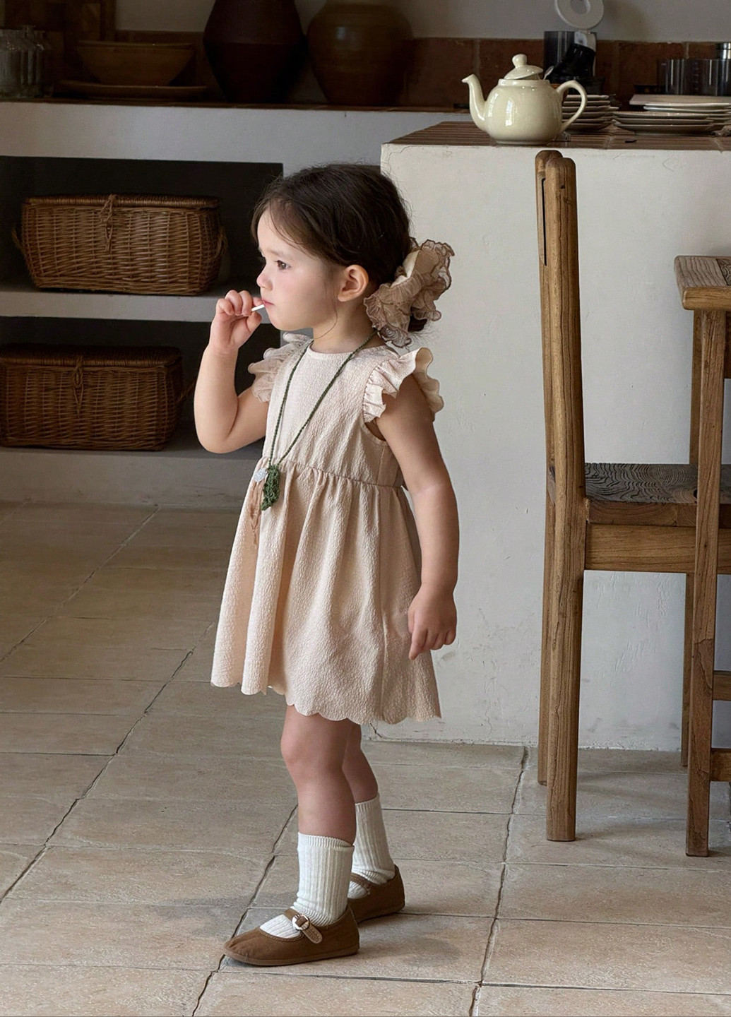 Кремова сукня SHEIN (367435916)