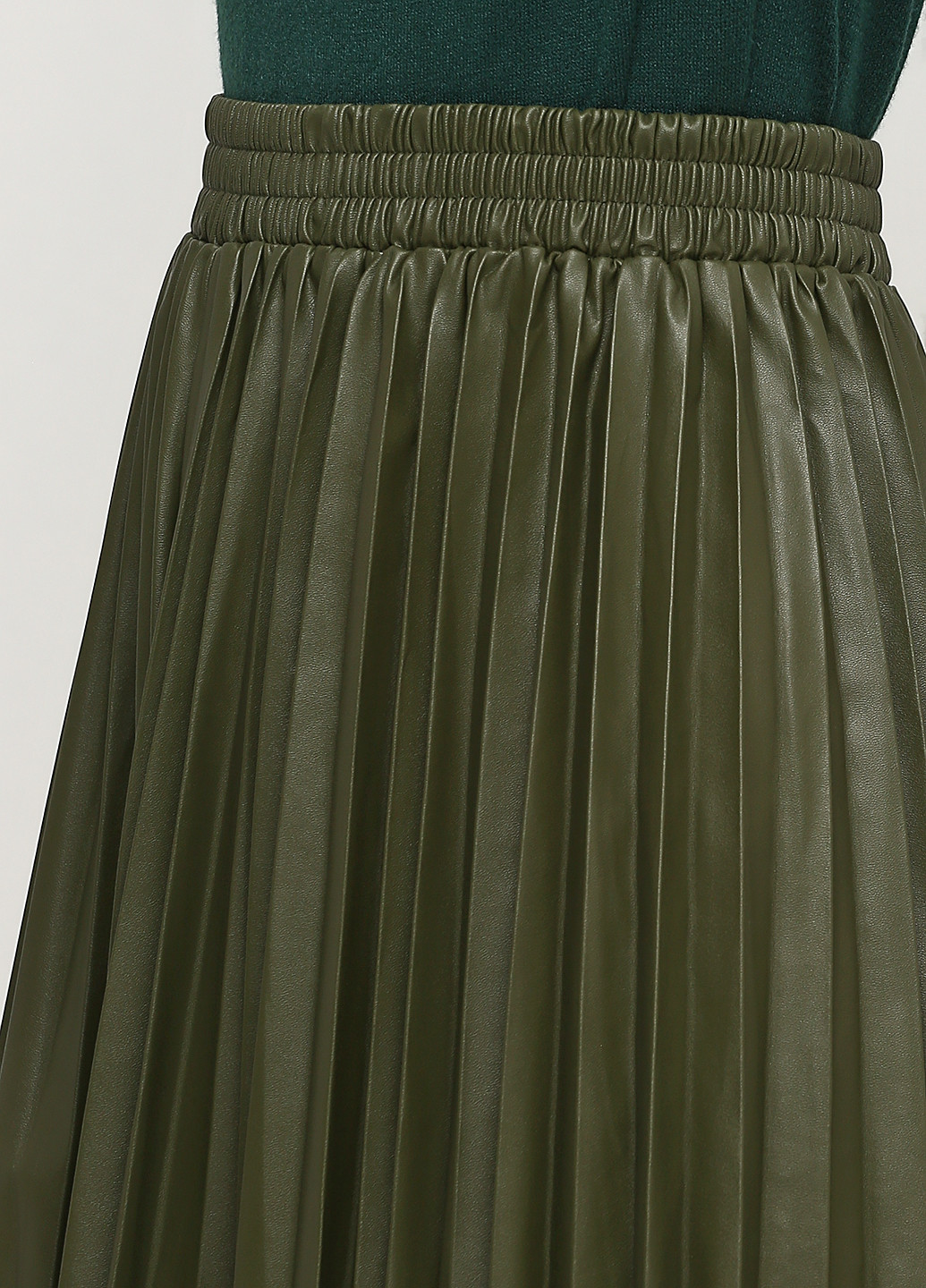 Зеленая кэжуал однотонная юбка di classe а-силуэта (трапеция)