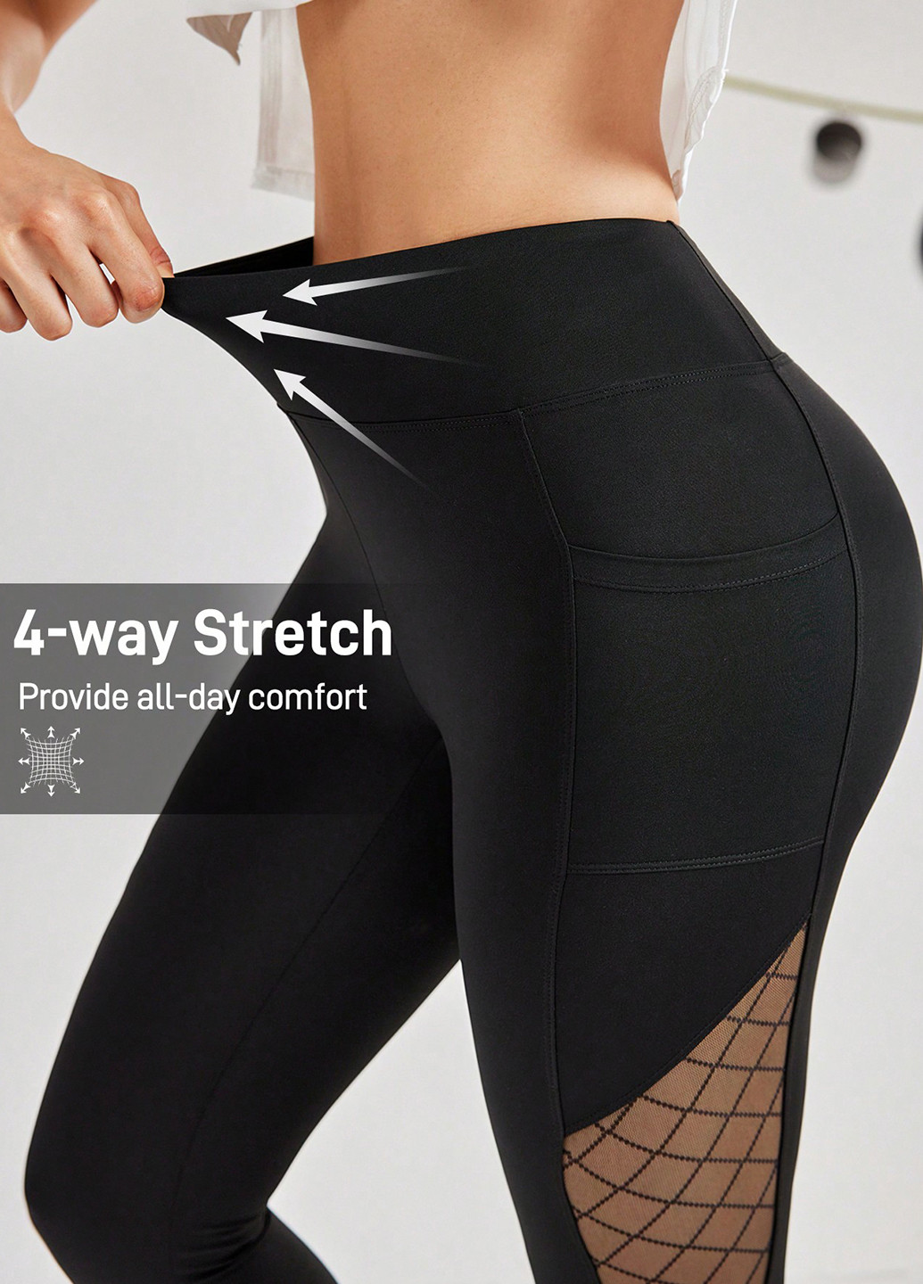 Черные демисезонные леггинсы SHEIN