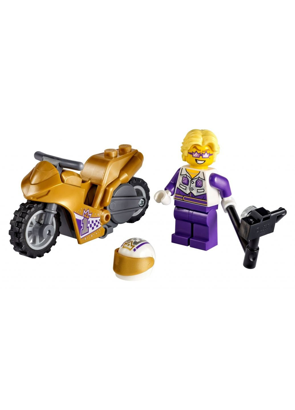 Конструктор City Stuntz Трюковый мотоцикл с экшн-камерой 14 деталей (60309) Lego (254053402)