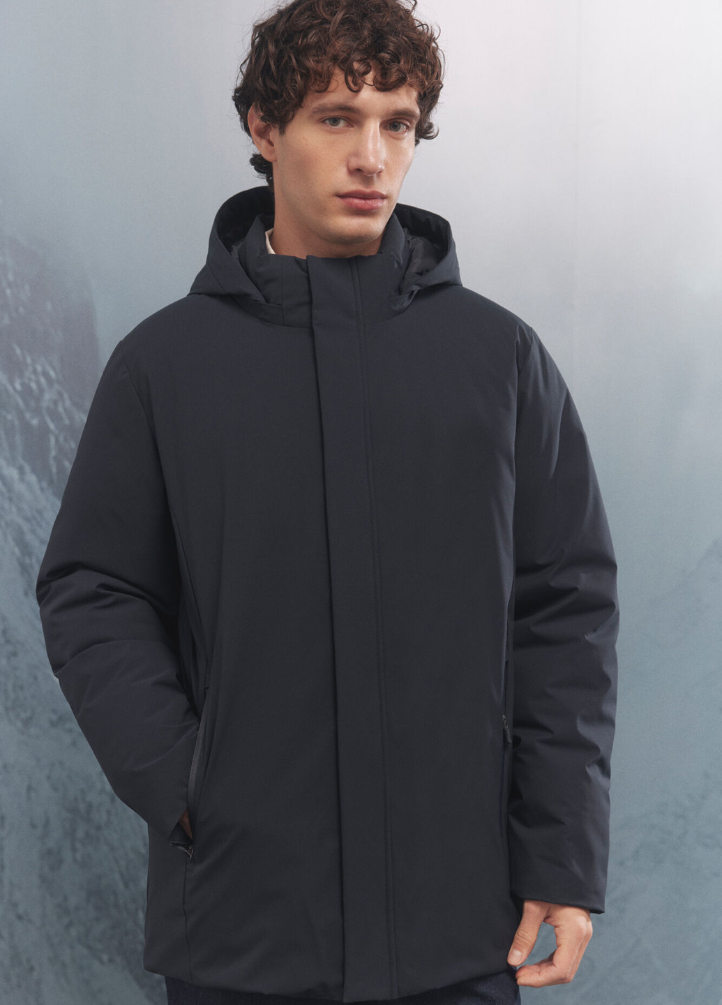 Темно-синя зимня куртка Springfield