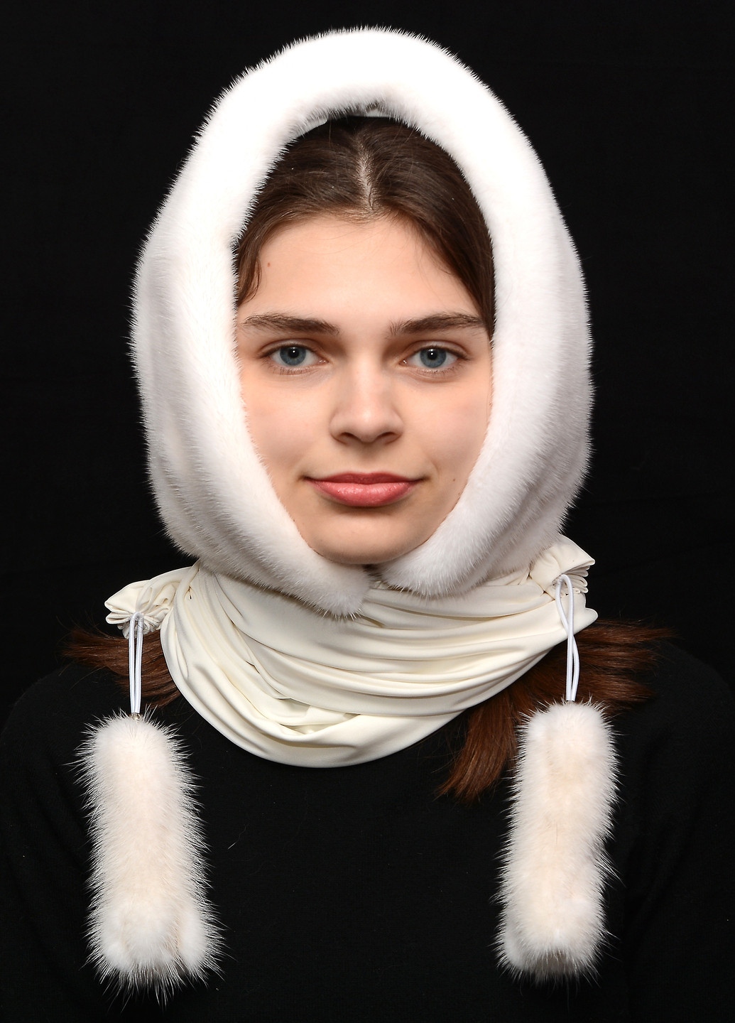 Женский платок из меха норки Меховой Стиль ракушка (222526668)