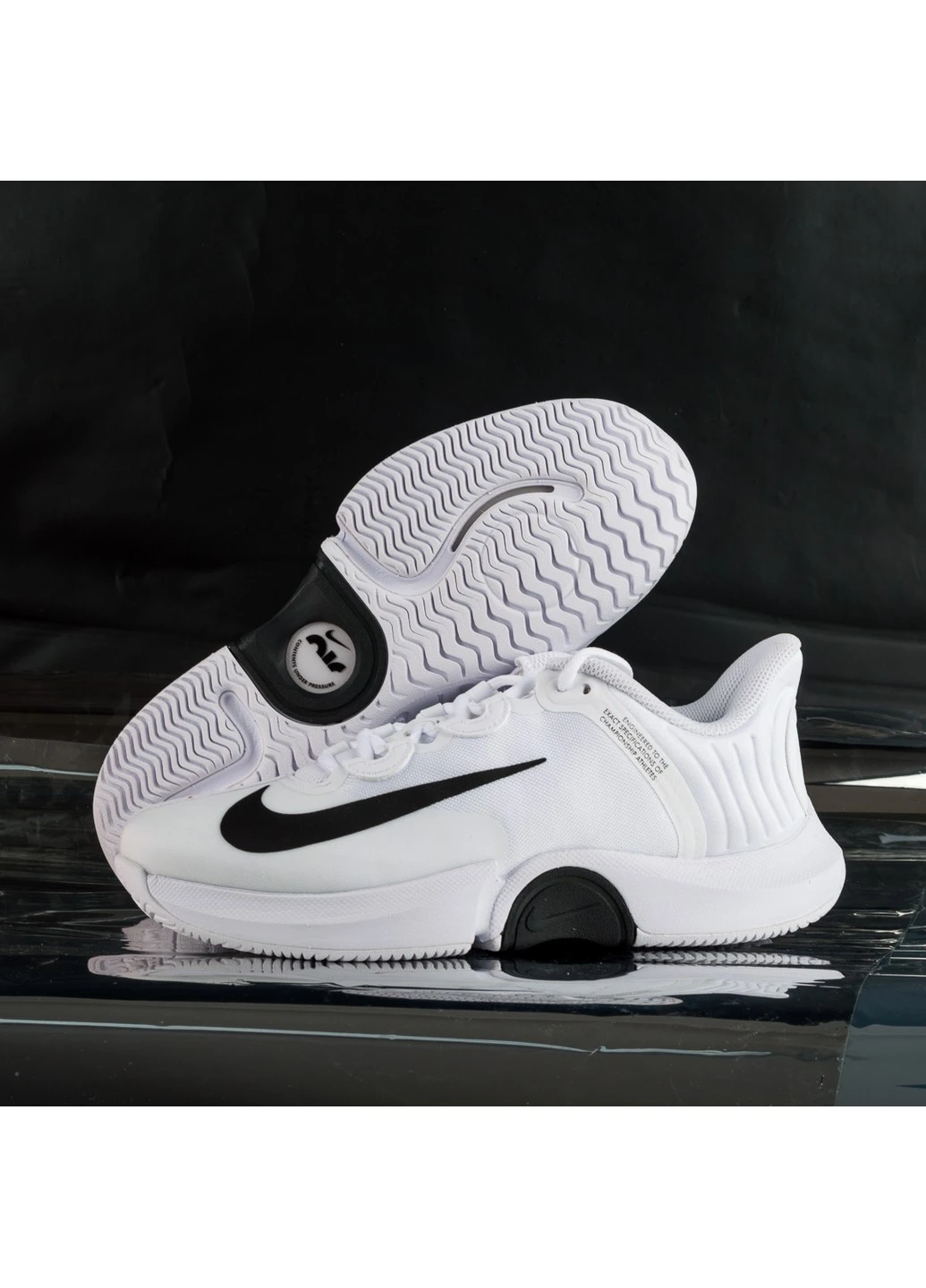 Білі кросівки court air zoom gp turbo демісезон Nike