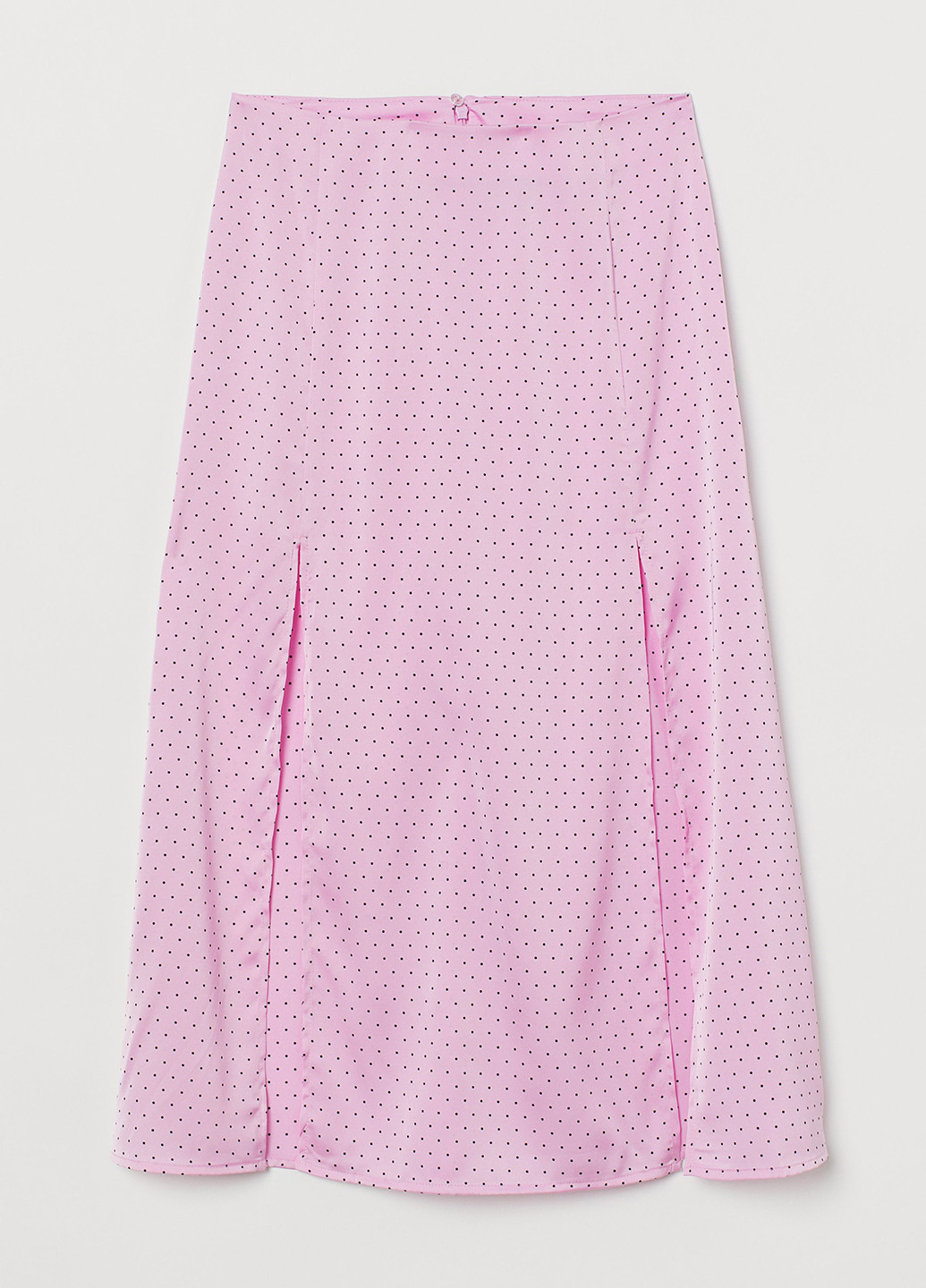 Розовая кэжуал в горошек юбка H&M а-силуэта (трапеция)