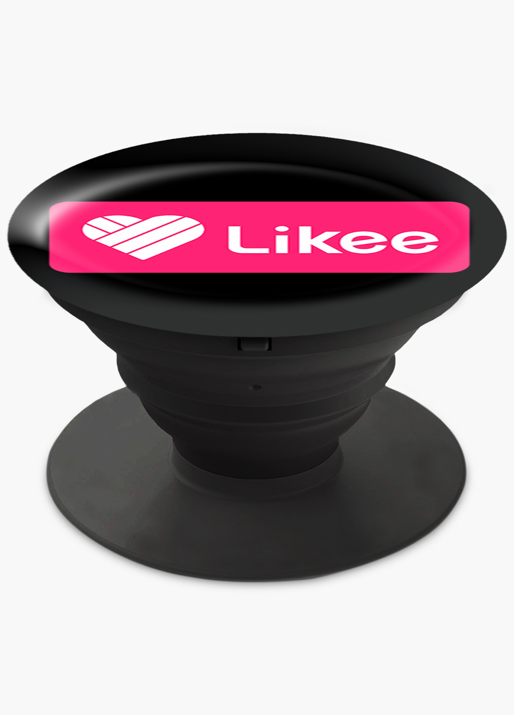Попсокет (Popsockets) тримач для смартфону Лайк (Likee) (8754-1042) Чорний MobiPrint (216748498)