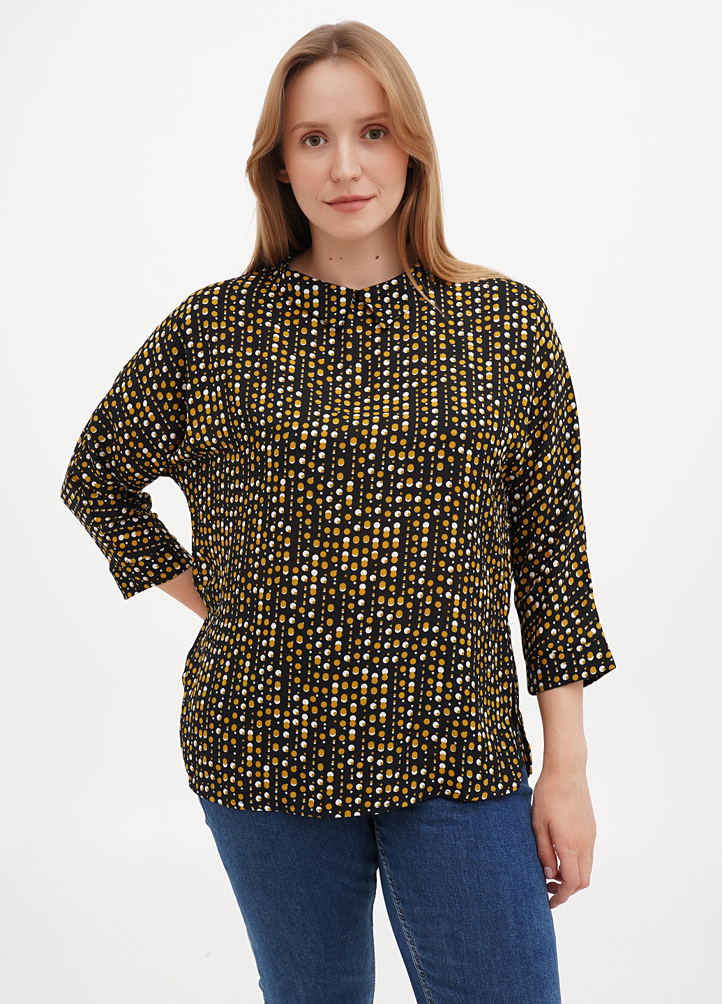 Гірчична блуза Sassofono