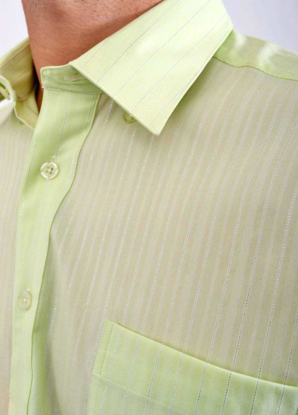 Салатовая кэжуал рубашка однотонная Ager с длинным рукавом