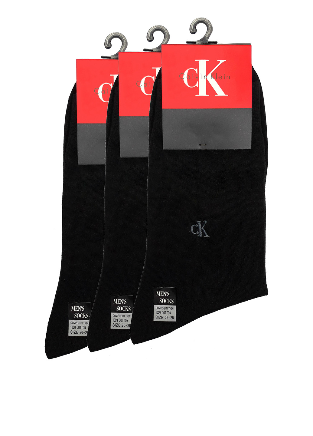 Шкарпетки (3 пари) Calvin Klein логотипи чорні повсякденні