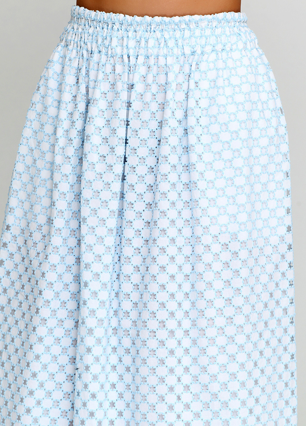Голубая кэжуал фактурная юбка Carven