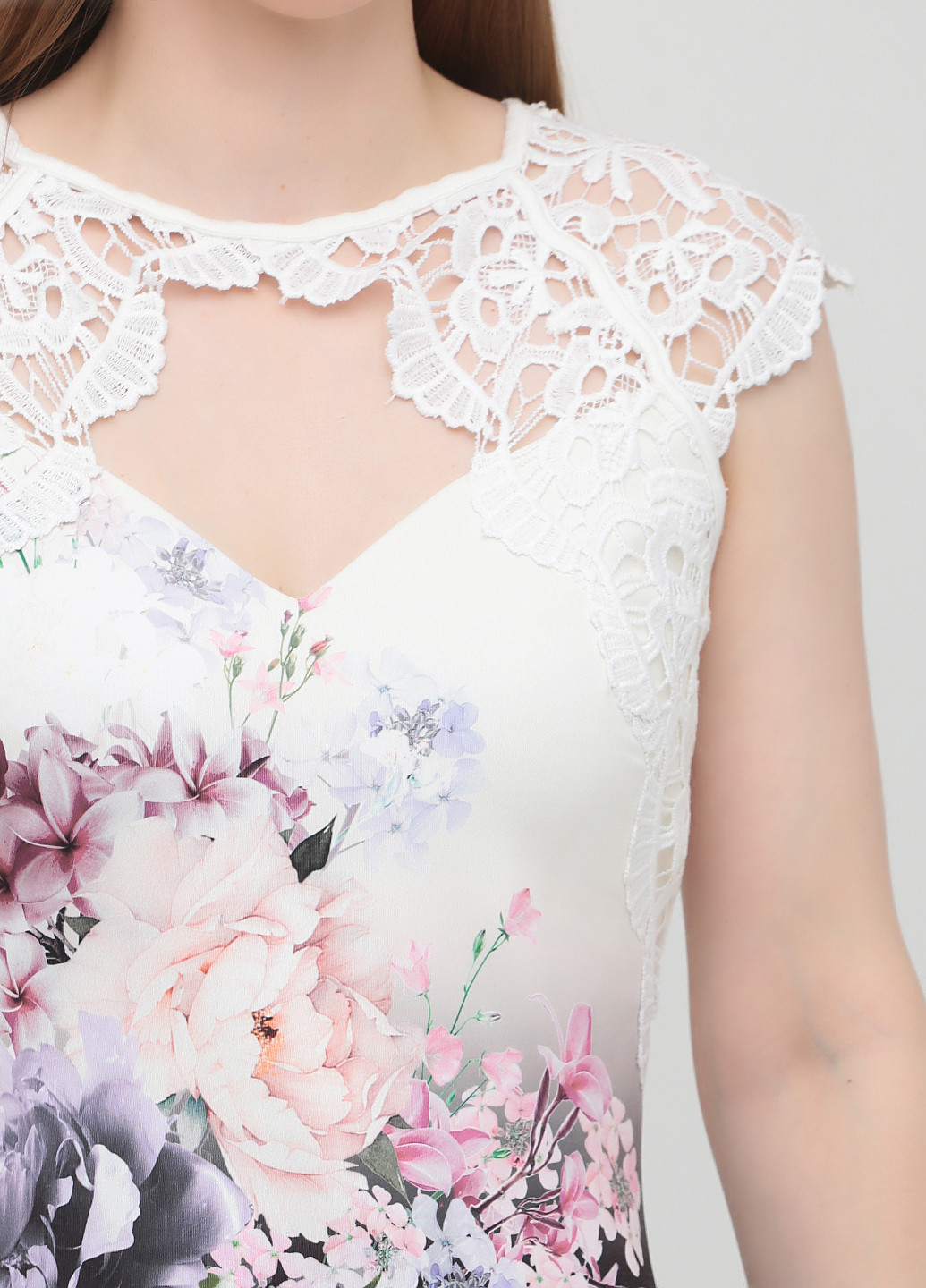 Комбинированное кэжуал платье футляр Lipsy с цветочным принтом