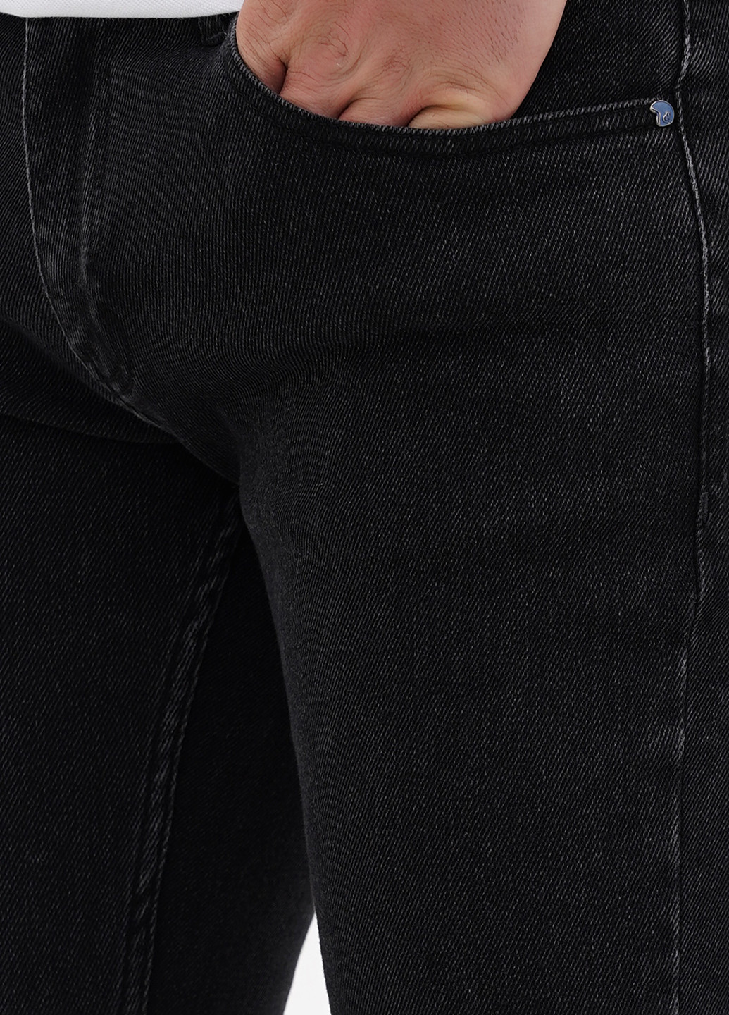 Черные демисезонные слим джинсы Benson & Cherry