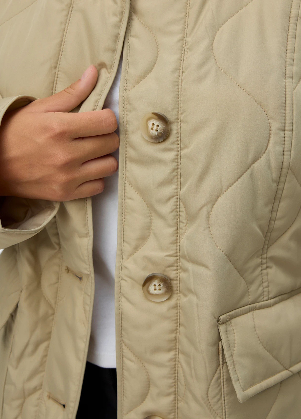 Светло-бежевая демисезонная куртка куртка-лайнер Vero Moda