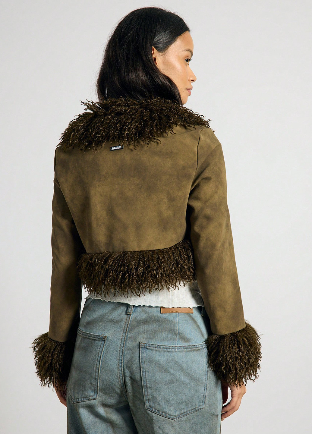 Комбинированное Кэжуал полупальто SHEIN однотонное