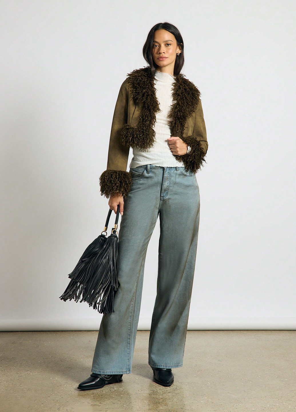 Комбинированное Кэжуал полупальто SHEIN однотонное