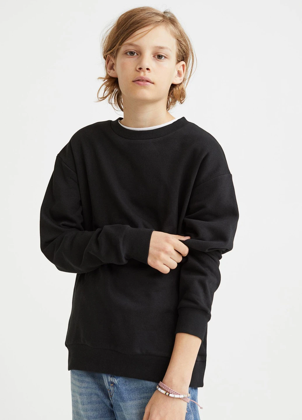 H&M світшот фліс,чорний, divided чорний