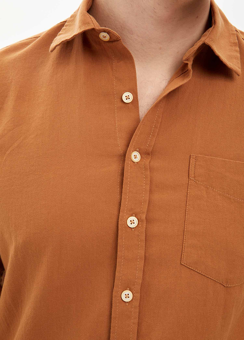 Терракотовая кэжуал рубашка DeFacto