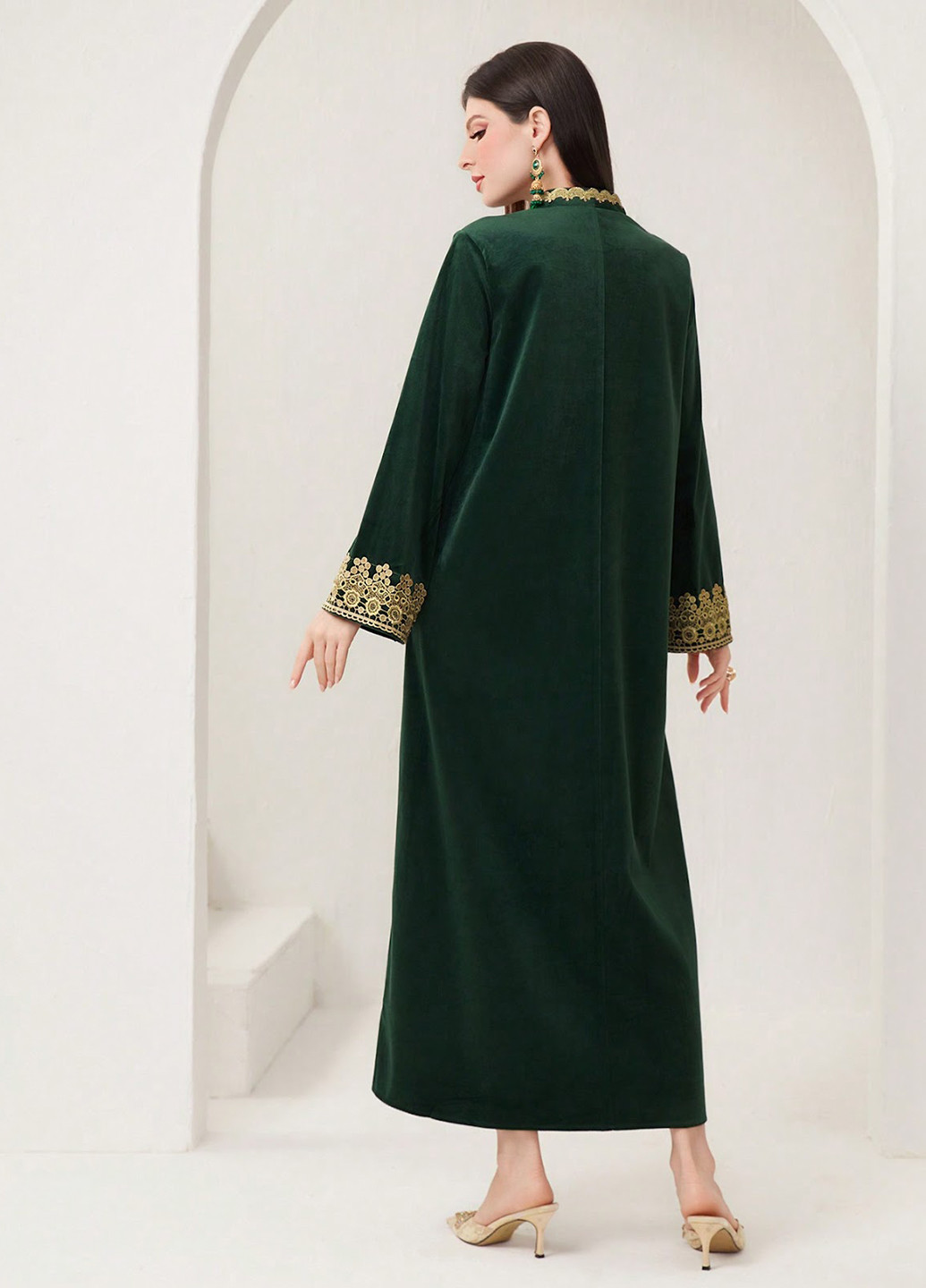 Зелена кежуал сукня SHEIN однотонна