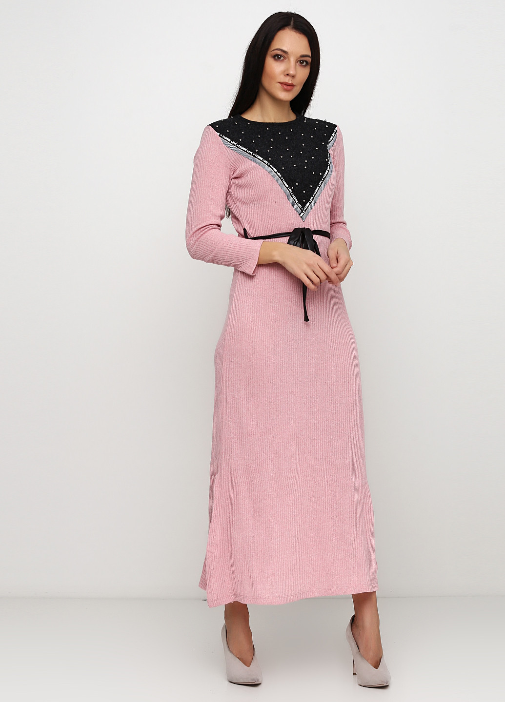 Розово-лиловое кэжуал платье Miss VAREN однотонное