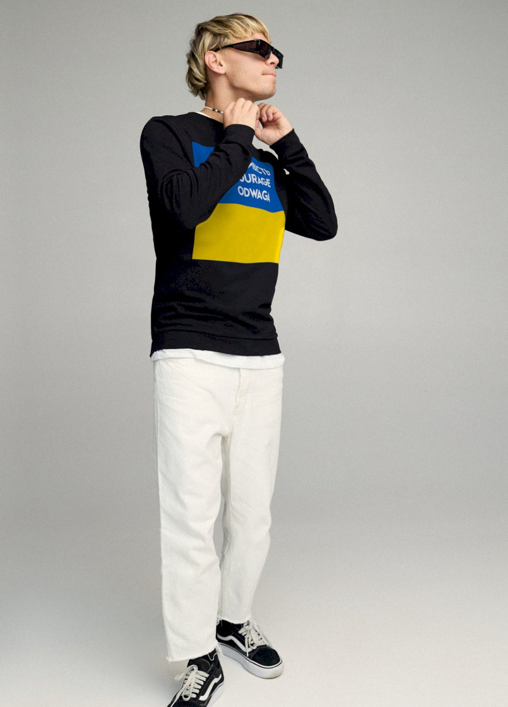 Чорний свитшот мужской basic /no flis/ YAPPI малюнок (254557599)