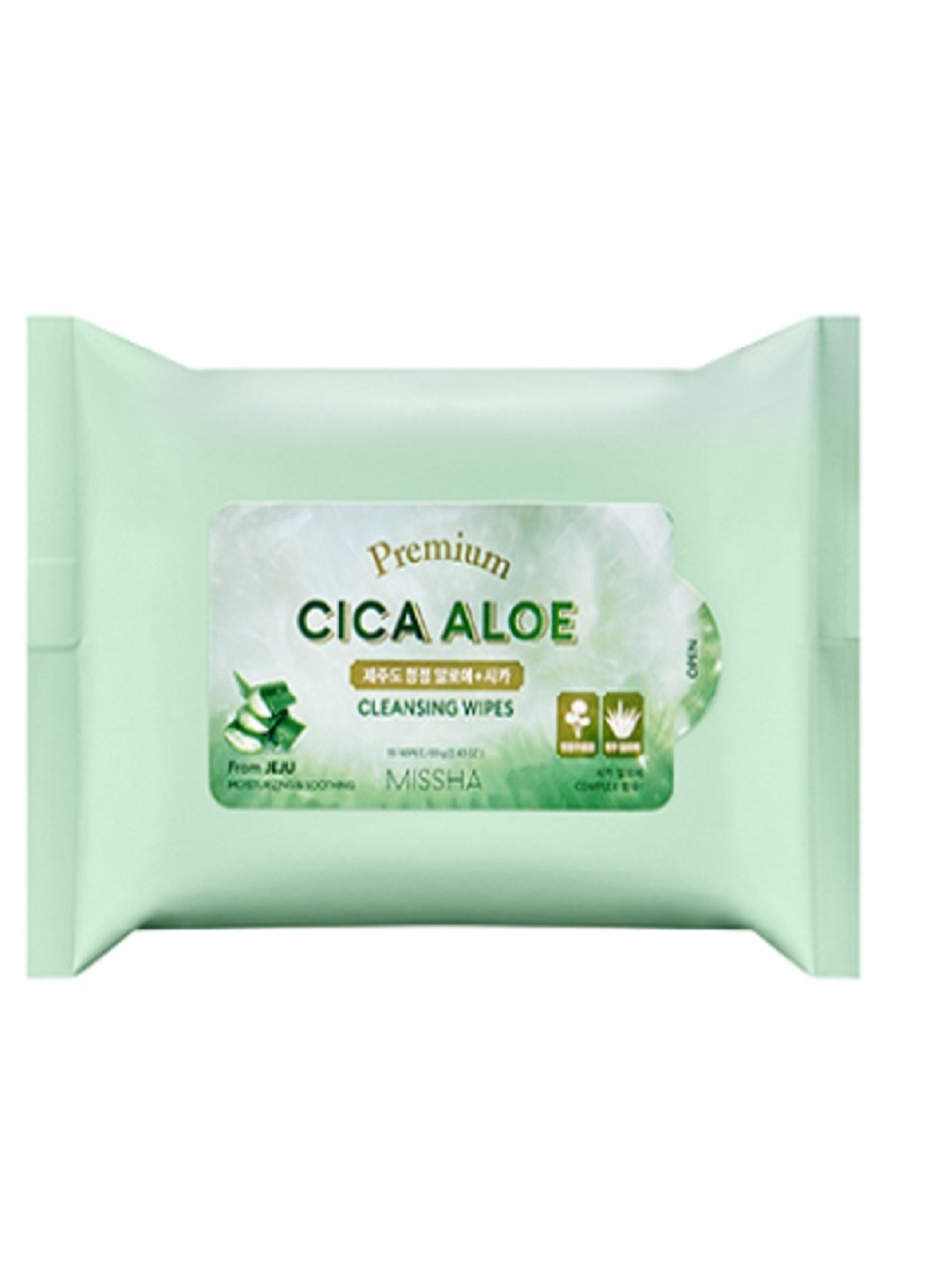 Очищающие салфетки Premium Cica Aloe Cleansing Wipes, 15 шт MISSHA (220801664)