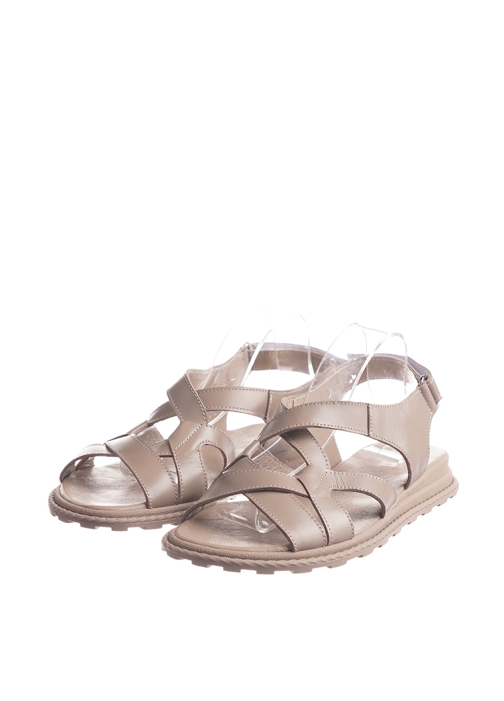 Кофейные босоножки Alisa Gold с ремешком