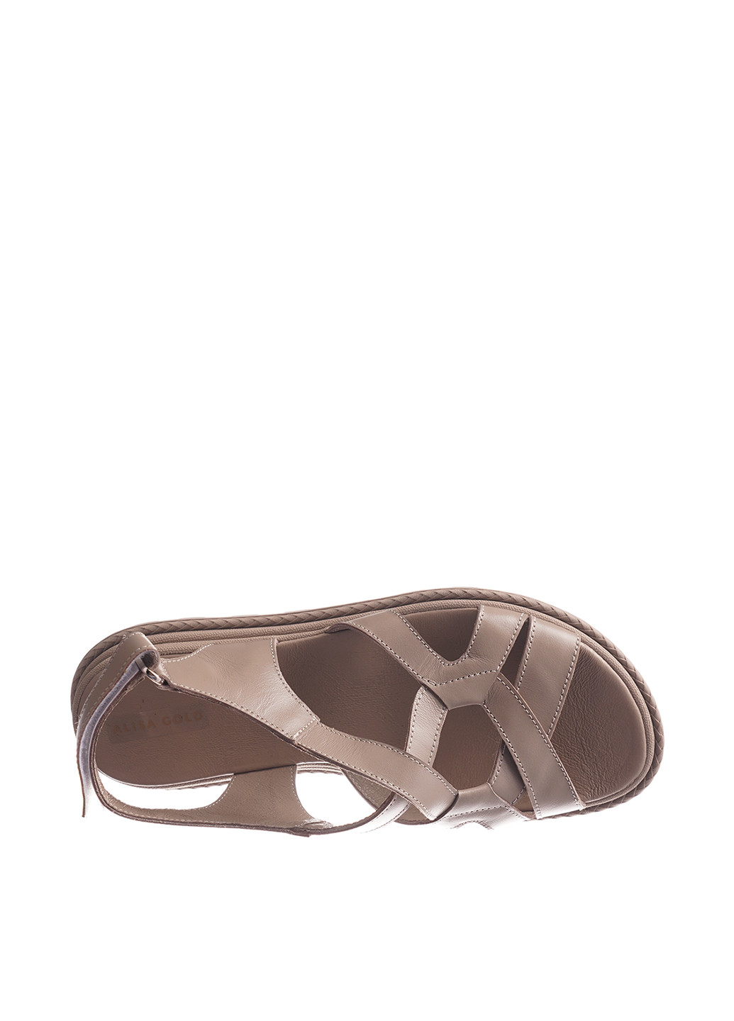 Кофейные босоножки Alisa Gold с ремешком