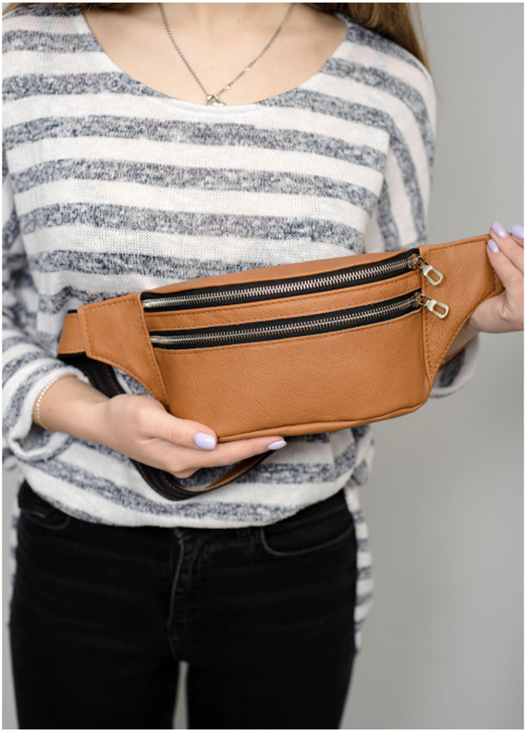 Жіноча сумка на пояс (бананка) 30,5х14 см Sambag (210476281)