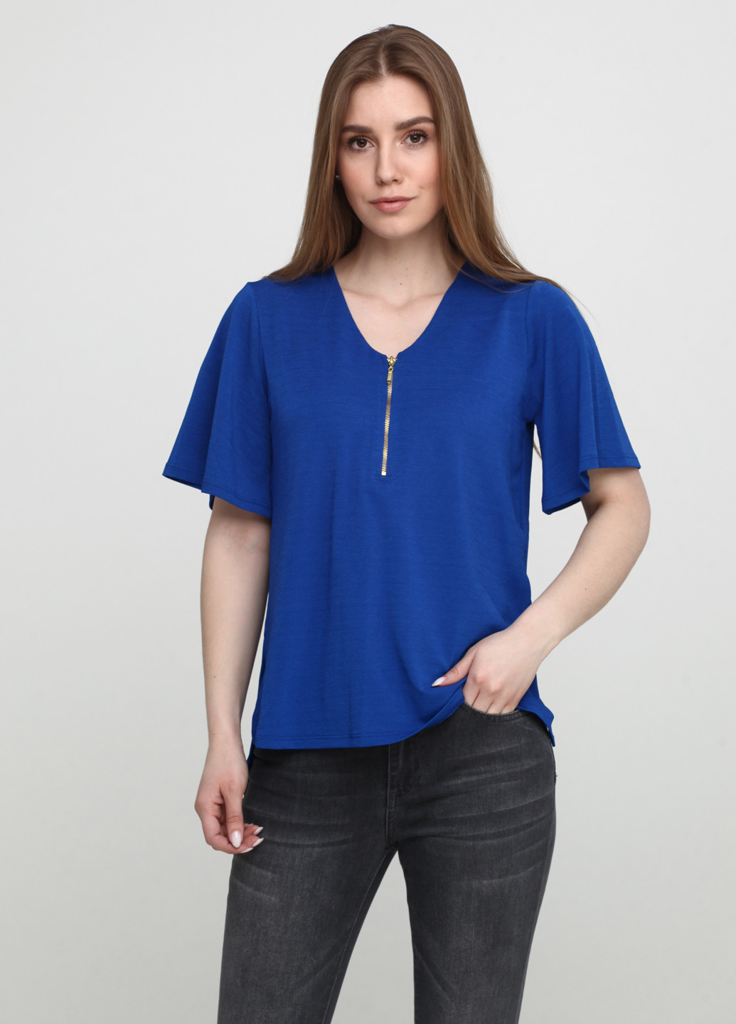Синяя летняя блуза Madoc