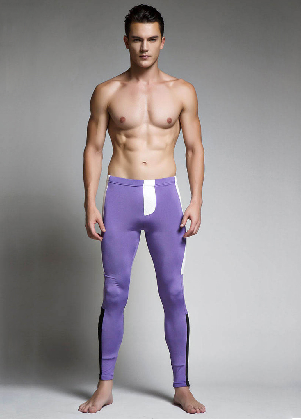 Фиолетовые спортивные демисезонные зауженные брюки SuperBody