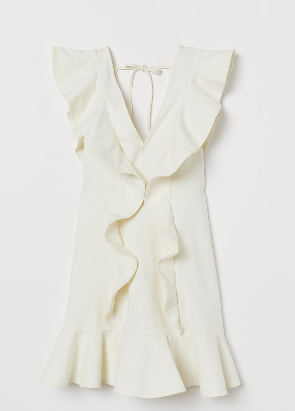 Белое джинсовое платье H&M однотонное