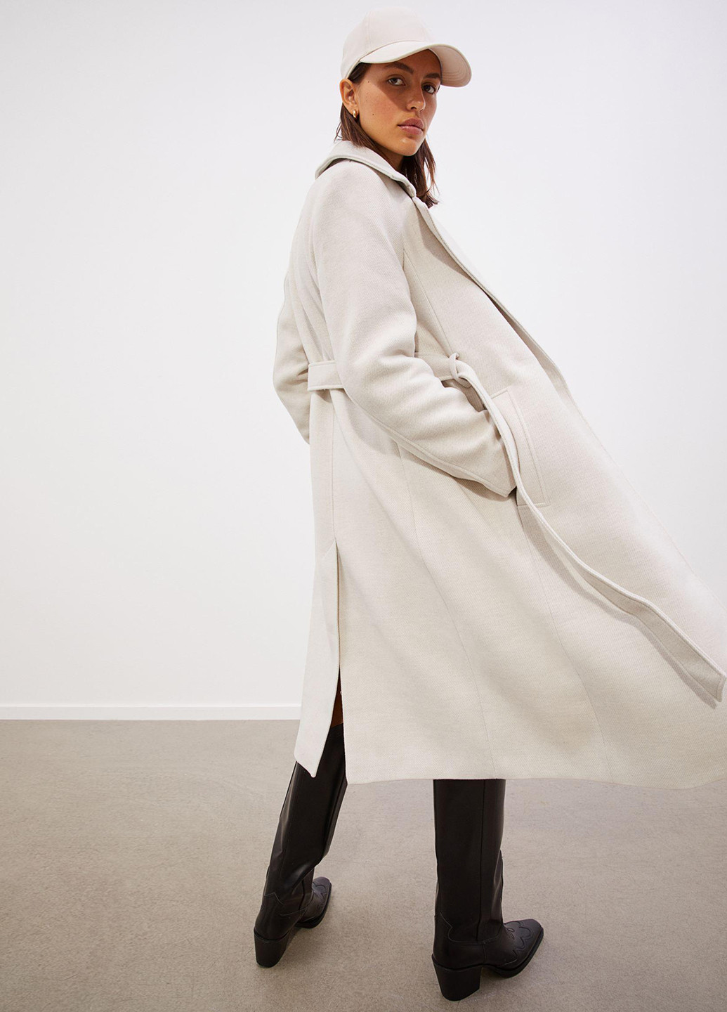 Светло-серое демисезонное Пальто H&M