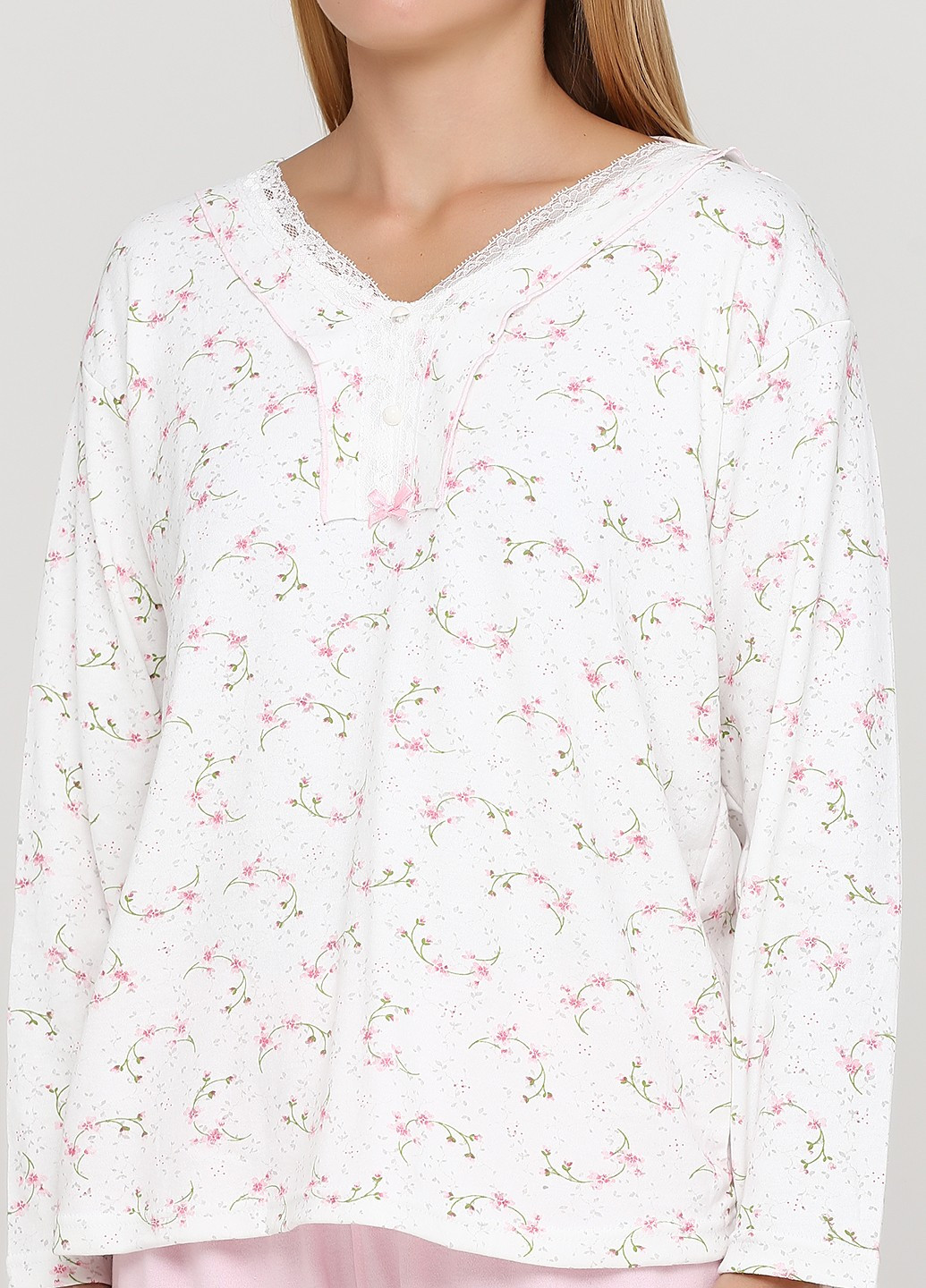 Рожева зимня комплект щільний трикотаж (світшот, штани) Glisa Pijama