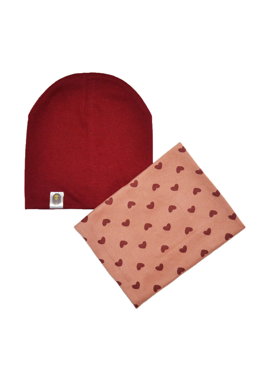 Красный демисезонный комплект (шапка, шарф-снуд) Sweet Hats