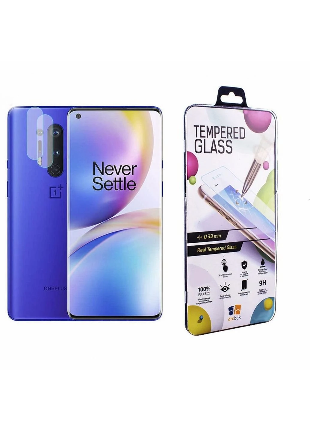 Скло захисне camera OnePlus 8 (121240) (121240) Drobak (249598649)