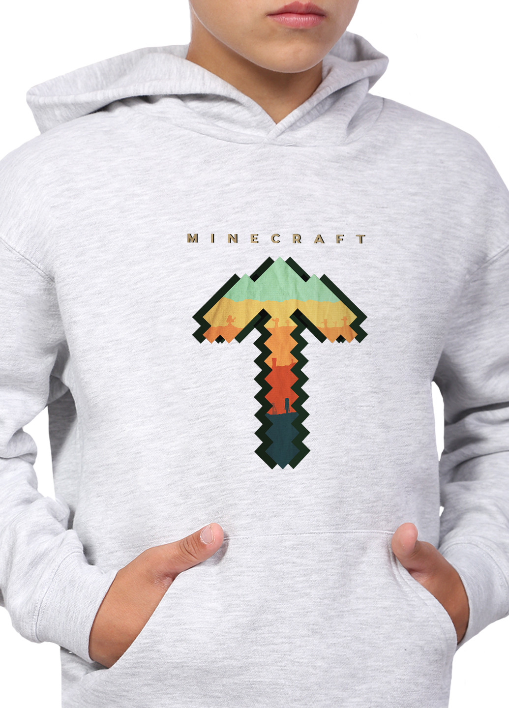 Худи для мальчика Майнкрафт (Minecraft) Кенгуру детский (9298-1169) MobiPrint (219027761)