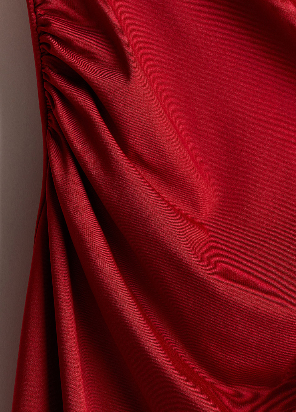 Темно-красное кэжуал платье H&M однотонное