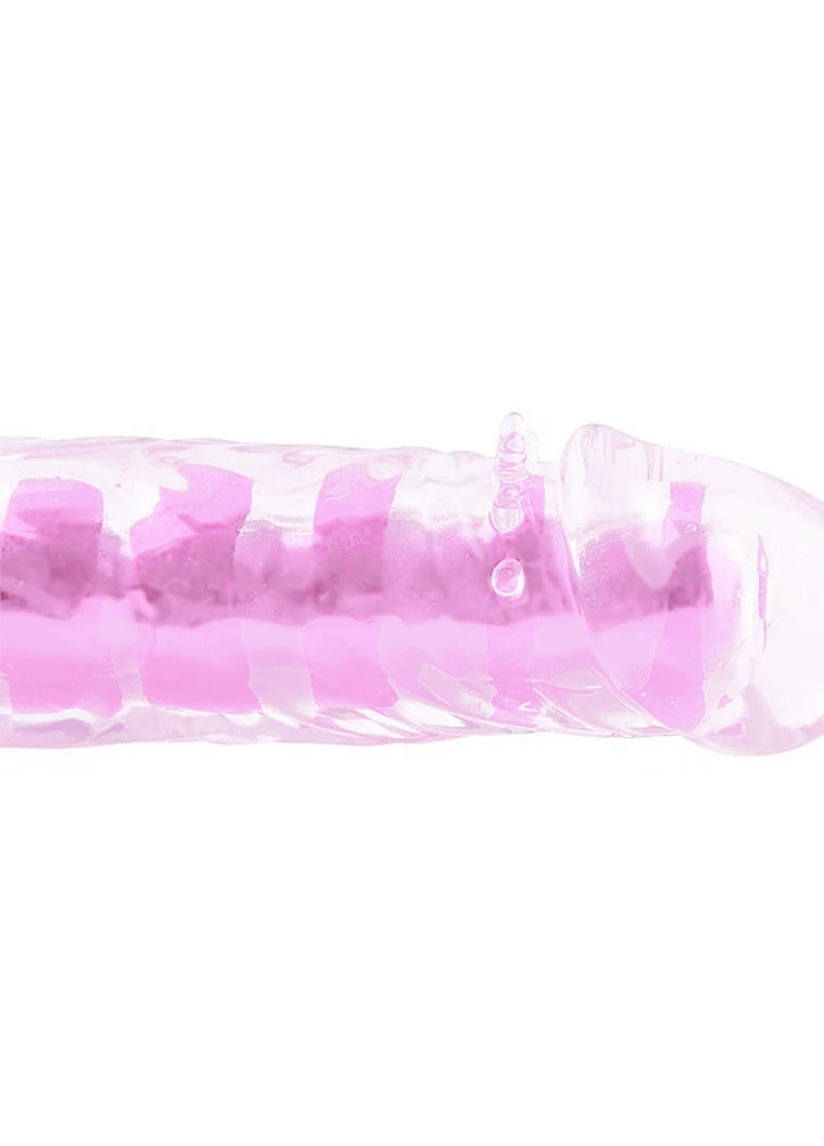 Гелевый вибратор Langsha розовый силикон, пластик, гель