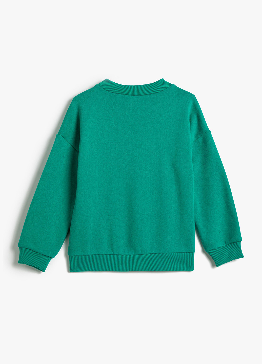 KOTON свитшот надпись бирюзовый кэжуал хлопок, трикотаж