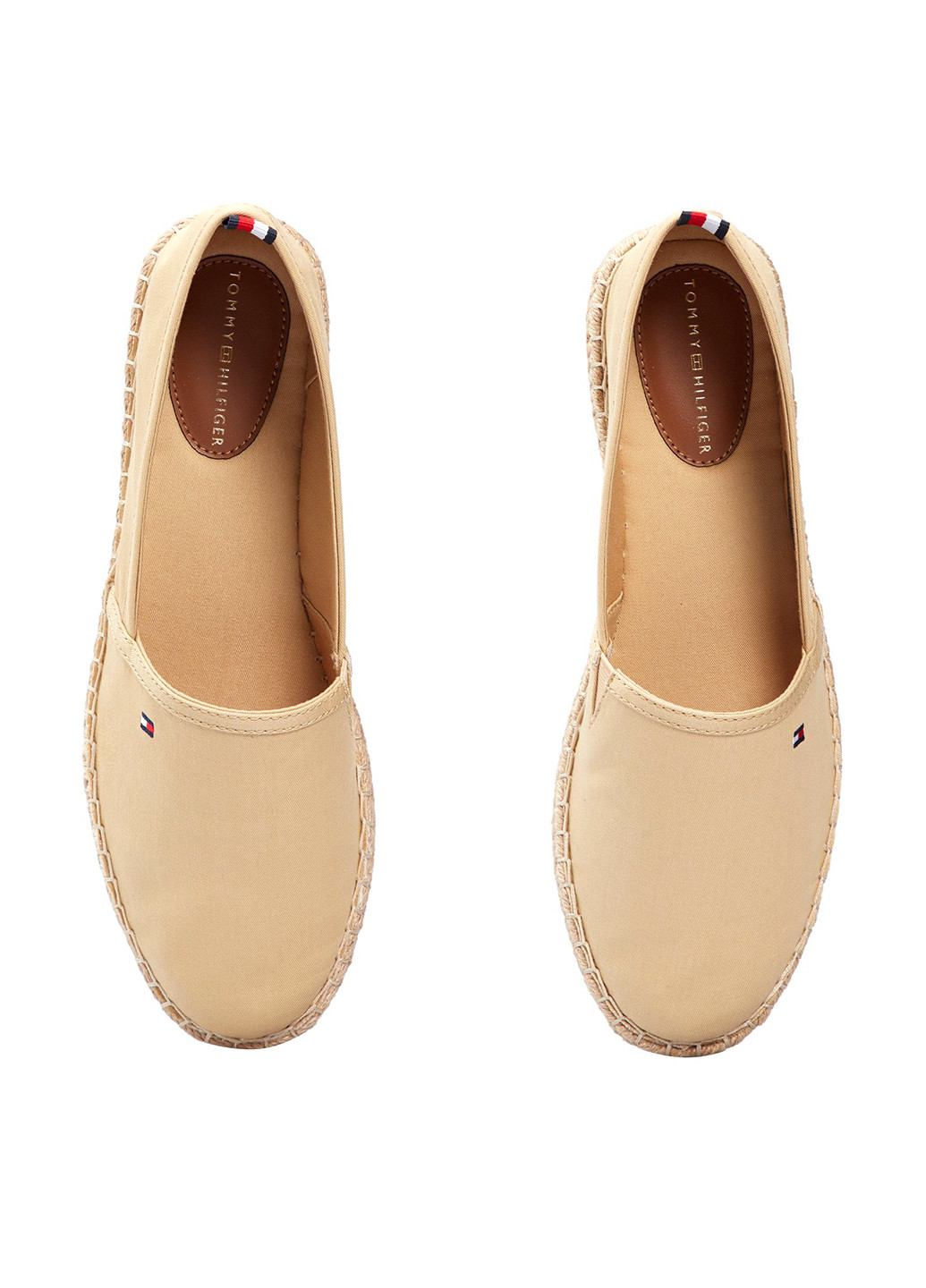 Бежеві еспадрільї Tommy Hilfiger однотонний логотип, вишивка, джут (307091487)