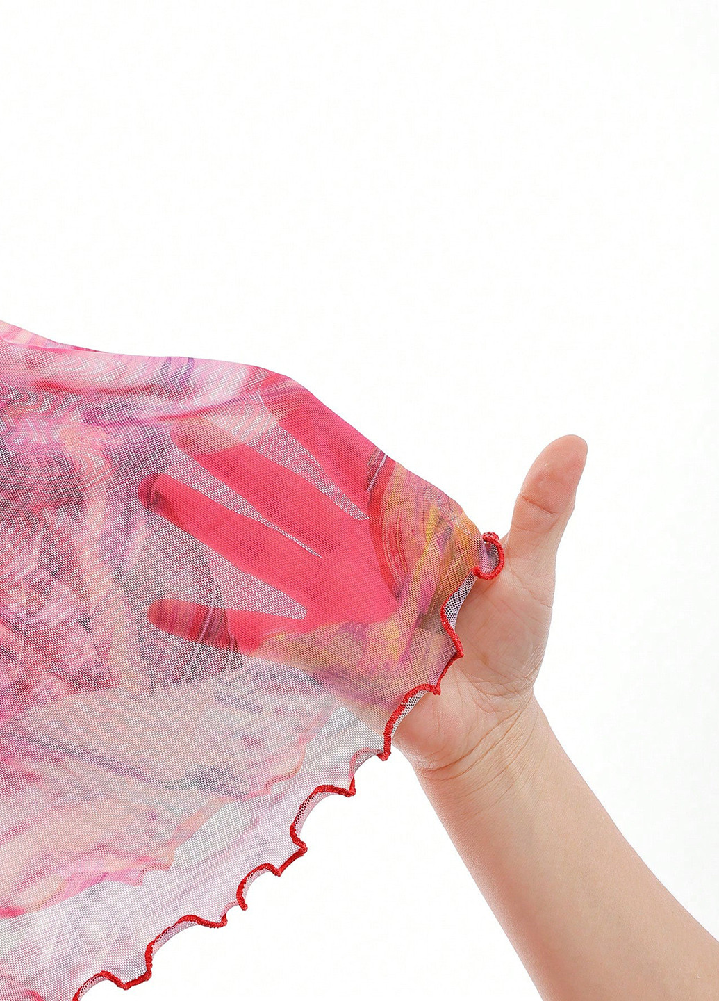 Розовая блуза с баской SHEIN