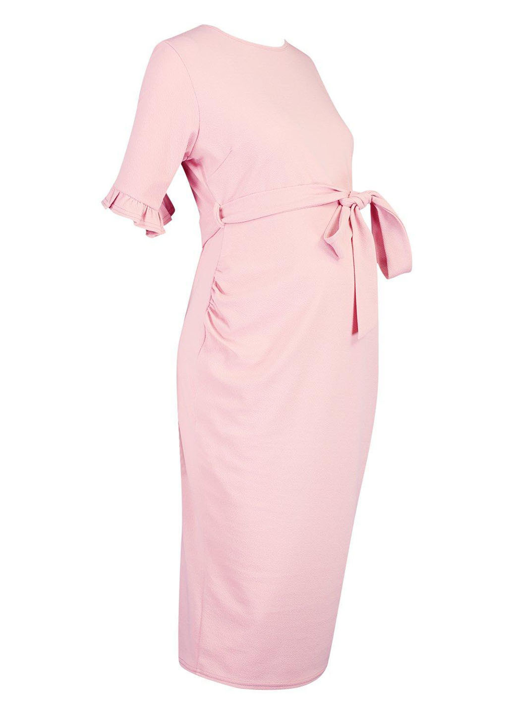 Светло-розовое кэжуал платье для беременных футляр Boohoo однотонное