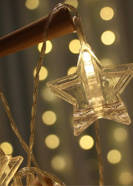 Світлодіодна гірлянда LED з прищепками для фото Зірка, 10 шт More (253991511)