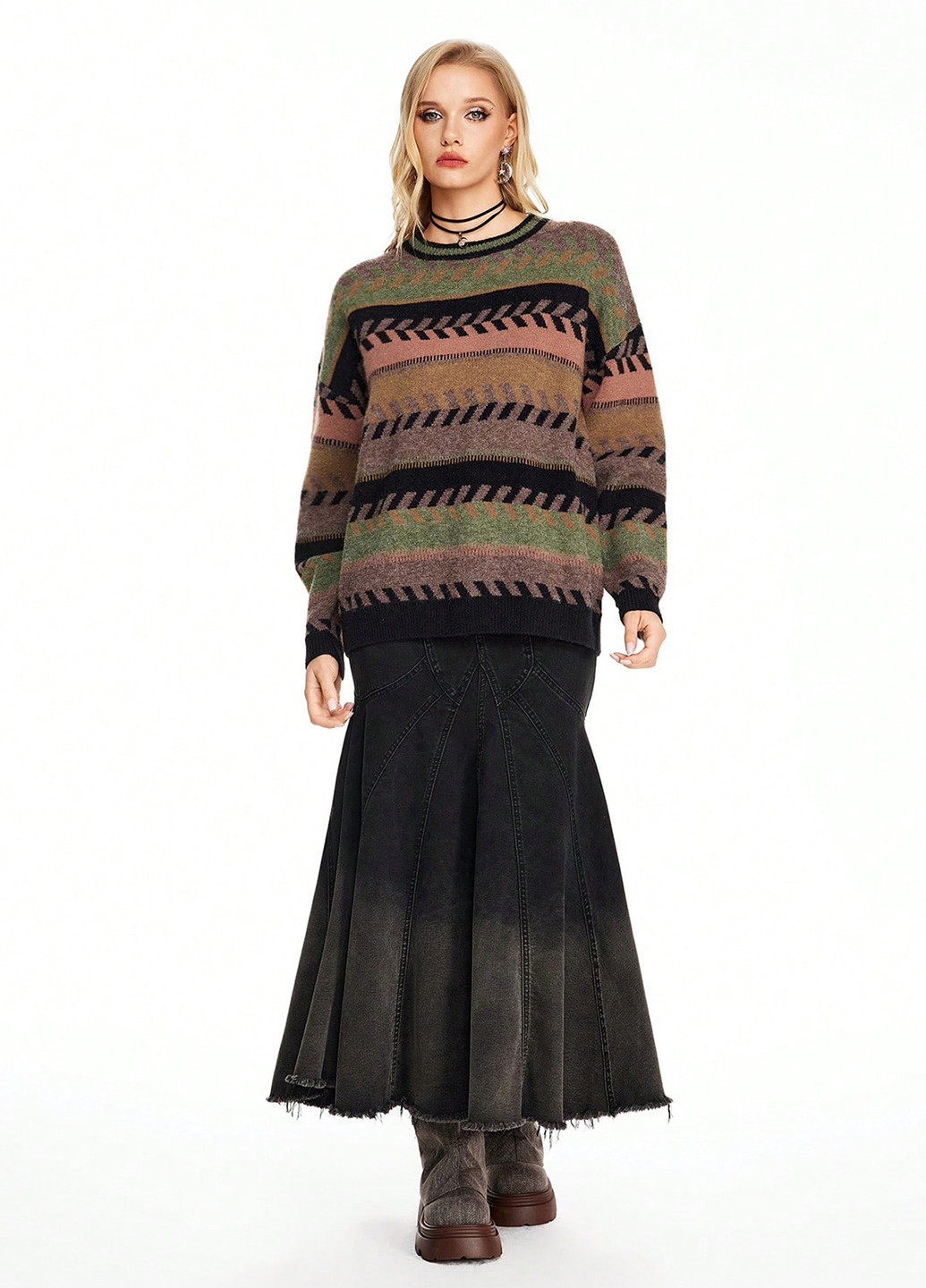 Комбінований демісезонний джемпер джемпер SHEIN